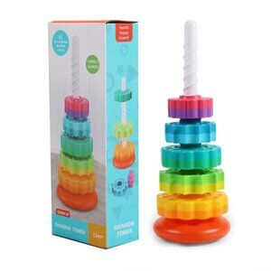 Baby Spinning Stacking Toys for Toddlers Ring Stacker(1 Set)
